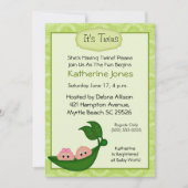 Broederlijke Twins Baby shower Invitation Kaart (Voorkant)