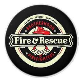 Broederschap brandweerlieden keramische knop