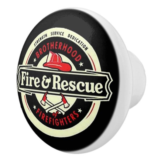 Broederschap brandweerlieden keramische knop (Rechts)