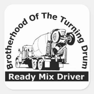 Broederschap van de draaiende trommel vierkante sticker