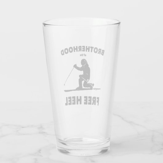 Broederschap van de vrije hieltelemarkskisering glas (Achterkant)