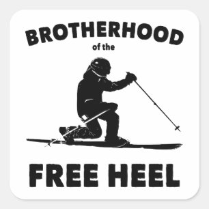 Broederschap van de vrije hieltelemarkskisering vierkante sticker