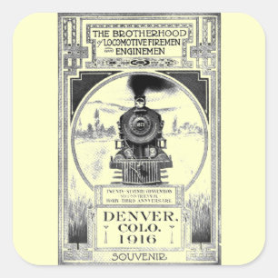 Broederschap van locomotieven, brandweermannen en vierkante sticker