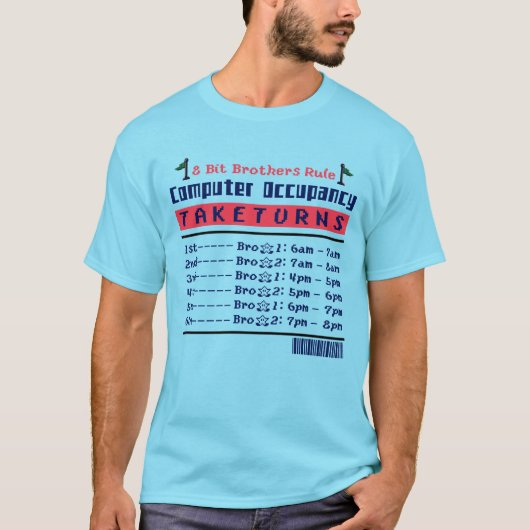 Broederschap (ver.2) : 8 Bit Brothers Rule T-shirt (Voorkant)