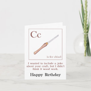 Broedwerk van chisel Joke Birthday-kaart Kaart