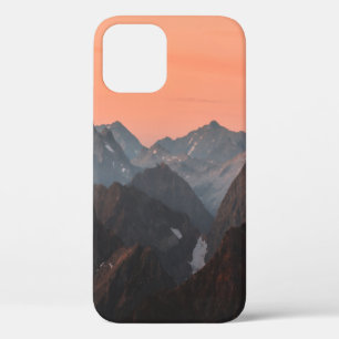 BROEIEN EN WITTE MONTAINEN ONDER ORANJE HUID iPhone 12 HOESJE