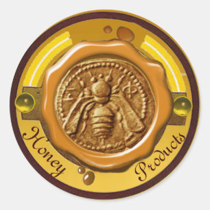 BROEIENDE WAXSEAL VOOR BEEKEEPERS RONDE STICKER