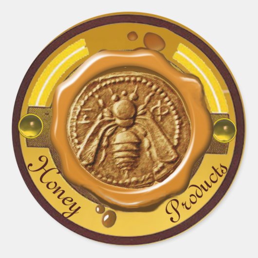 BROEIENDE WAXSEAL VOOR BEEKEEPERS RONDE STICKER (Voorkant)