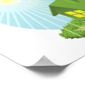 Broeikasgas met Poster voor zonne-energie (Hoek)