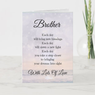Broer Aanmoediging Gedicht ontwerp Groet Kaart