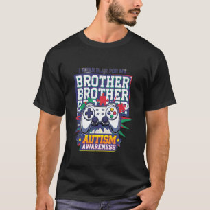 Broer Autisme Bewustzijn Trots Broer Steun Vid T-shirt