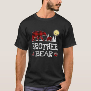 Broer Beer Kerstmis Pajama Red Pset Buffalo Fa T-shirt