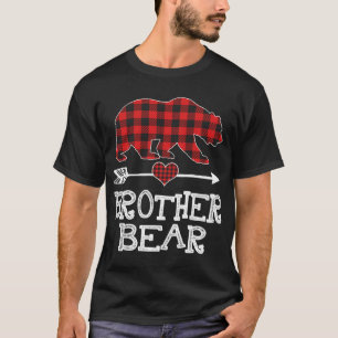 Broer Beer Kerstmis Pajama Red Pset Buffalo Fa T-shirt