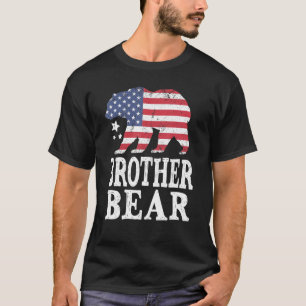 Broer Beer patriottische vlag overeenkomende famil T-shirt