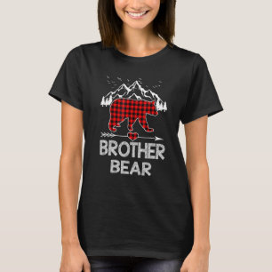 Broer Beer Rode Buffalo Plaid Broer Beer Pyjama T-shirt