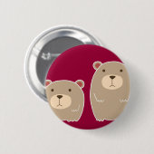Broer Beer Ronde Button 5,7 Cm (Voorkant /achterkant)