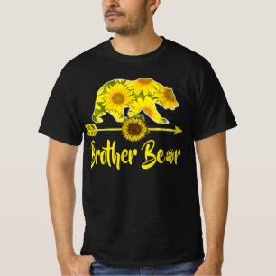 Broer Beer Zonnebloem T-Shirt Grappige Moeder Vade