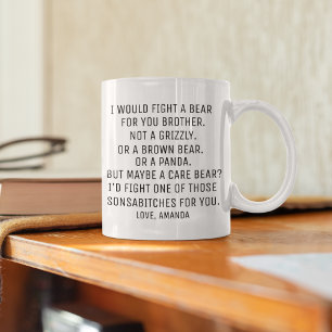 Broer Cadeau, grappig Broer Cadeau op maat, Broer Koffiemok