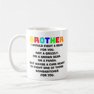 broer cadeaus, broer mok, grappig broer cadeau,  koffiemok