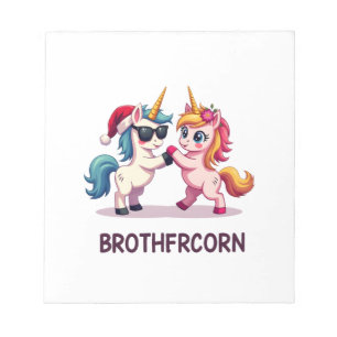 Broer-corn Eenhoorn Overeenkomende Familie Pyjama Notitieblok