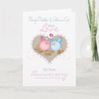 Broer en schoonzus Jubileum Kaart met liefde