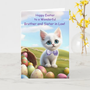 Broer en schoonzus Pasen Cute Kitten Kaart