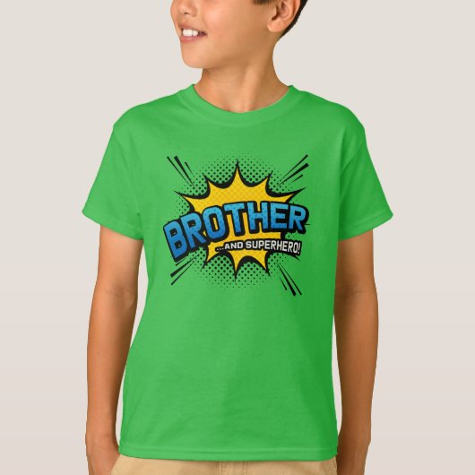 Broer en superheld - Comic Book Style T-shirt (Voorkant)