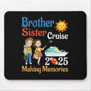 Broer en zus cruise 2025 trip het maken van herinn muismat