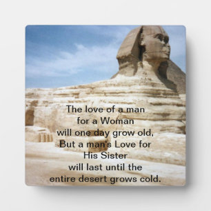 Broer en zuster love plaque fotoplaat