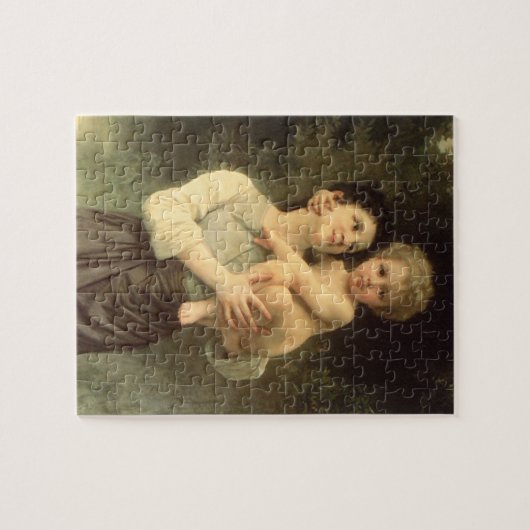 Broer en zuster van William Adolphe Bouguereau Legpuzzel (Horizontaal)