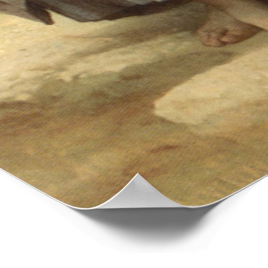 Broer en zuster van William Adolphe Bouguereau Poster (Hoek)