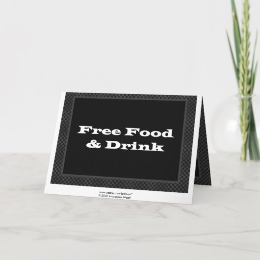 BROER Grappige Getuige Uitnodiging Gratis Eten (Achterkant)