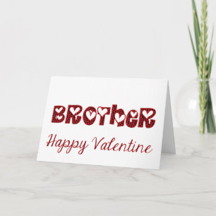 Broer I houdt van u de Leuke Typografie Valentijn Feestdagen Kaart