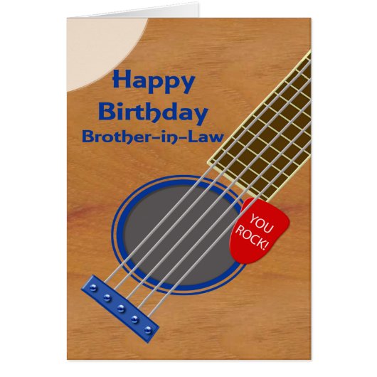 Broer in Law Guitar Player Birthday (Voorkant)