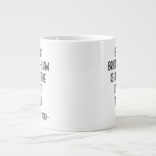 Broer-in-law-Mok, zwager geschenk Extra Grote Beker (Voorkant)