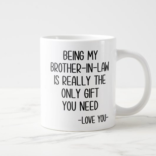 Broer-in-law-Mok, zwager geschenk Extra Grote Beker (Rechts)