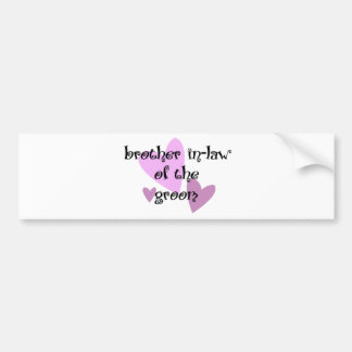 Broer in-law van de Groom Bumpersticker