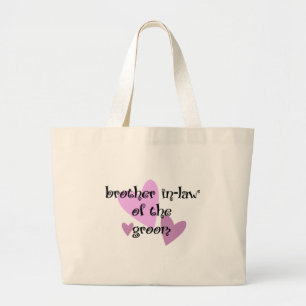 Broer in-law van de Groom Grote Tote Bag