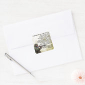 Broer in rechtengedicht - Soldaat design Vierkante Sticker (Envelop)