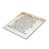 Broer in rechtsgedicht - Cream Tegeltje (Zijkant)