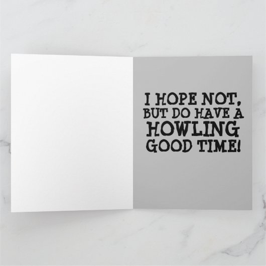 BROER OF GUY FRIEND FUNNY WEREWOLF BIRTHDAY KAART (Binnen)