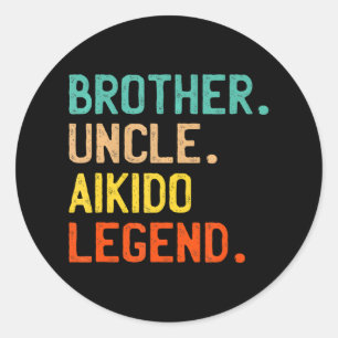 BROER OOM AIKIDO LEGENDE COOL OOM MARTIAL RONDE STICKER
