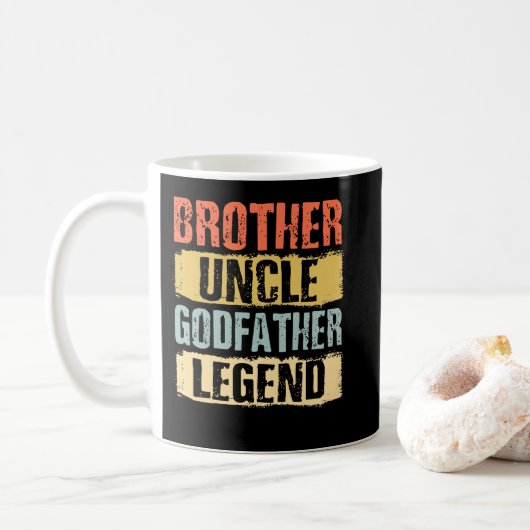  broer oom Godfather Legend Koffiemok (Met donut)