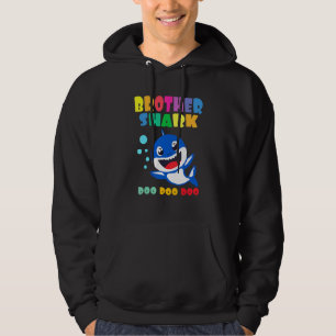 Broer Shark Cute Baby Shark Family Matrix Hoodie