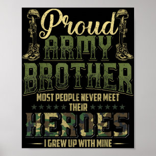 Broer Shirt Patriottische militaire vetera van het Poster