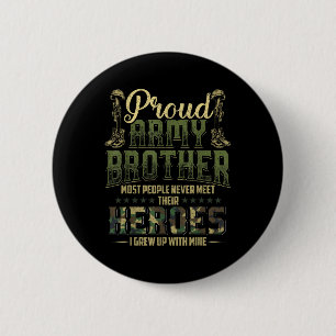 Broer Shirt Patriottische militaire vetera van het Ronde Button 5,7 Cm