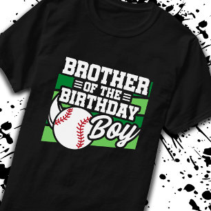 Broer van Birthday Boy Boys Baseball Birthday T-shirt