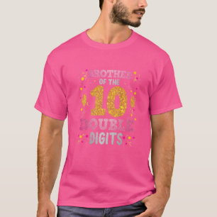 Broer van de 10e verjaardag gi met twee cijfers t-shirt