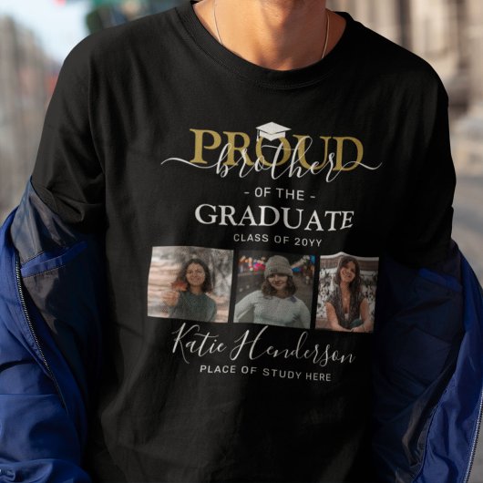 Broer van de Afstuderen fotocollage T-shirt