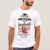 Broer van de afstuderen fotonaam t-shirt (Voorkant)
